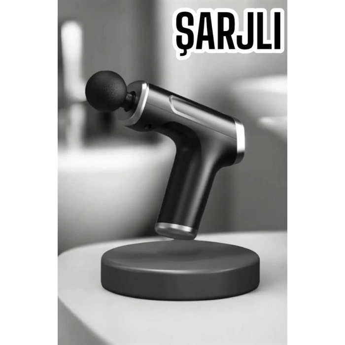 4 Başlıklı Darbeli Şarjlı Masaj Aleti Tabancası Kablosuz