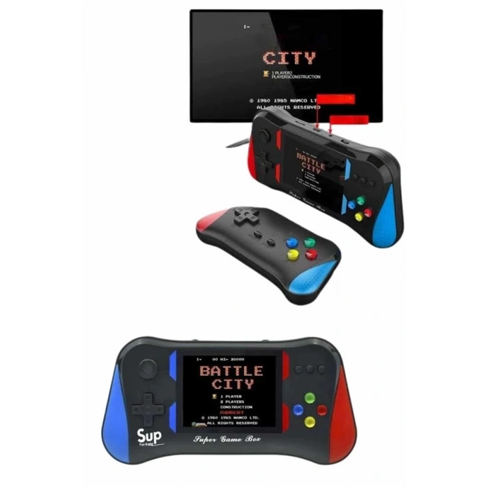 500 Oyunlu Retro Sup Konsolu Taşınabilir Mini Gamepad 3,5 İnç Ekran