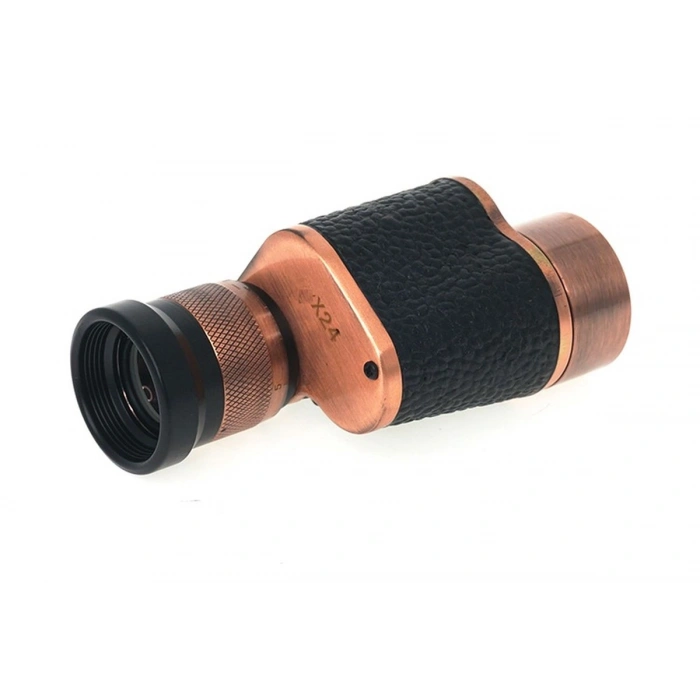 6X24 Baıgısh Askeri Tarzi Pirinç Ve Deri Kaplamalı Deri Çantalı Monocular  Princ