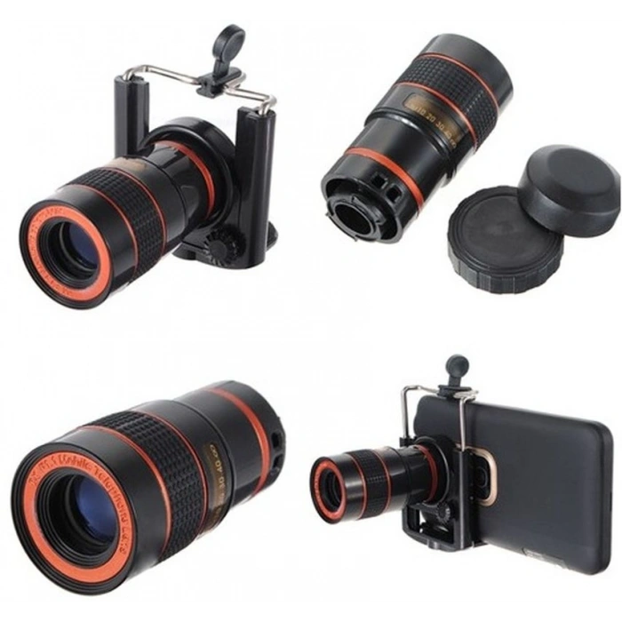 8X18 Zoom Teleskop Telefon Kamera Lensi Mini El ü