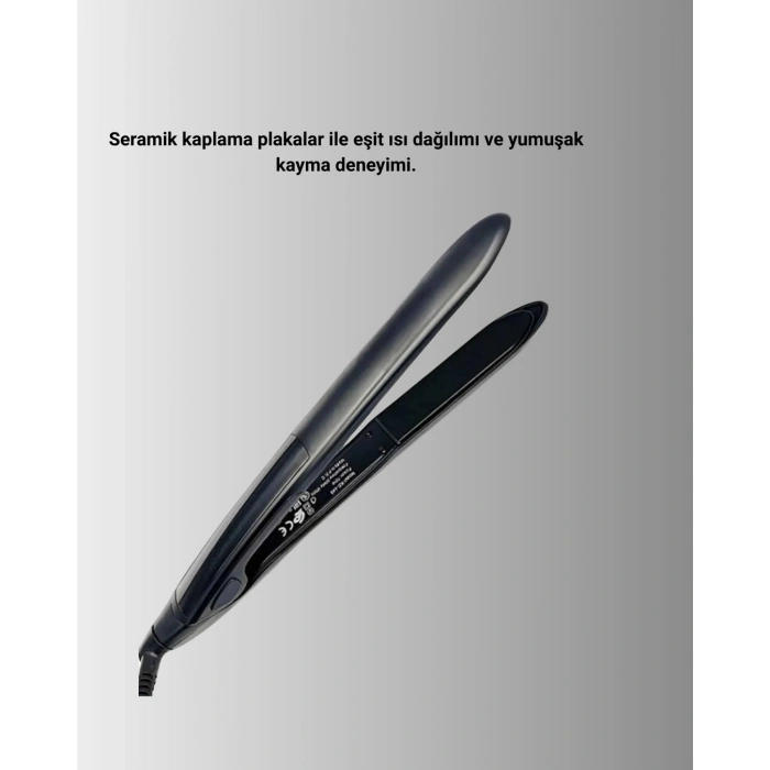 A Kalite Orijinal 2025 Isı Ayarlı Titanyum Seramik Plakalı Profesyonel Saç Düzleştirici
