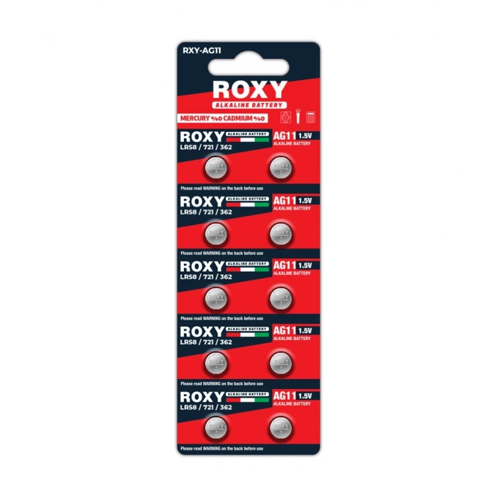 AG11 LR58/LR721/362 21 Mah Alkalin Düğme Pil 10 Lu Paket