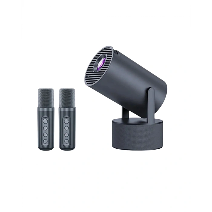 Akıllı Projeksiyon Cihazı Karaoke Mikrofonlu 1080P Android