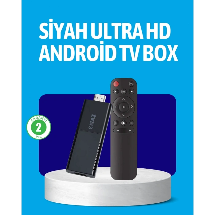 Android TV Stick 2GB RAM 16GB Depolama Kapasiteli
