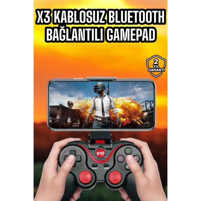 Android Uyumlu Gamepad X3 Game Stick Oyun Kolu Bluetooth Bağlantılı