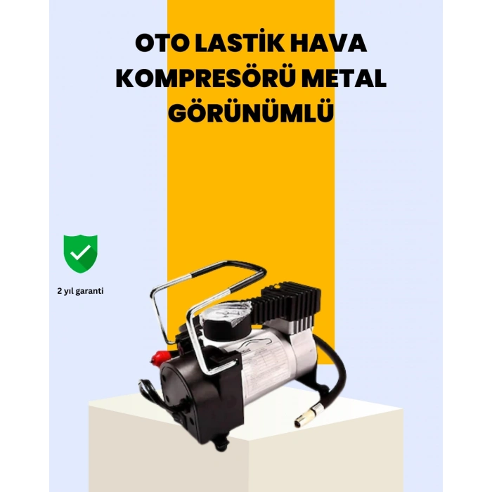 Araç Çakmak Girişli Metal Ha Kompresörü 10A Güçlü Motor