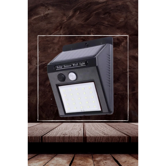 Bahçe Aydınlatma Sensörlü Güneş Enerjili Duvar Lambası 40 Led Işık