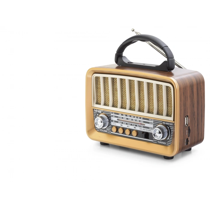 Bluetooth Nostaljik Hoparlör Fm 18 X 8.4 X 13.8 Cm NS6651BT