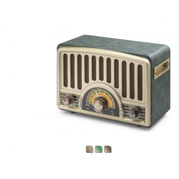 Bluetooth Nostaljik Hoparlör Fm 30 X 15 X 20 Cm R1928BT