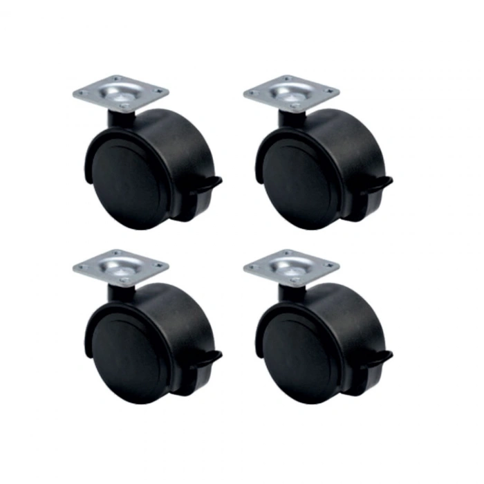 Büyük Plastik Tablalı Frenli - 50MM HKS128 - 4 Adet