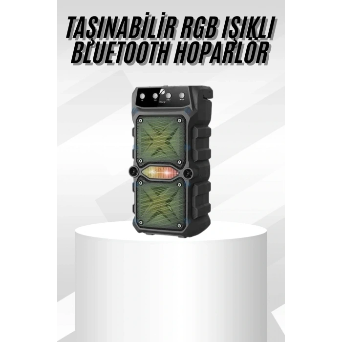 Çift Çıkışlı Güçlü Bataryalı Kablosuz Yüksek Ses Kaliteli Bluetooth Hoparlör