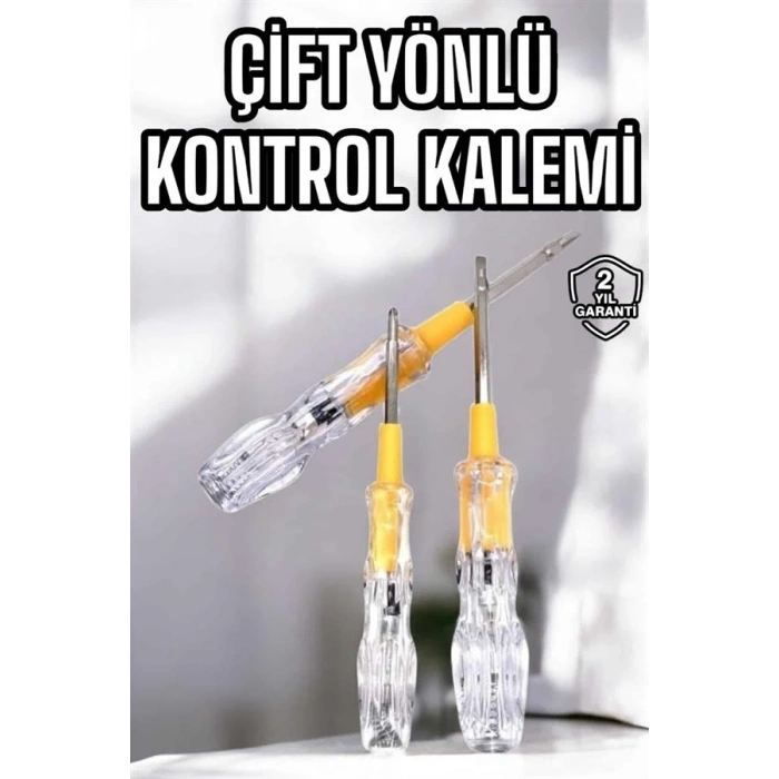 Çift Taraflı Elektrik Kontrol Kalemi Şeffaf Tornida