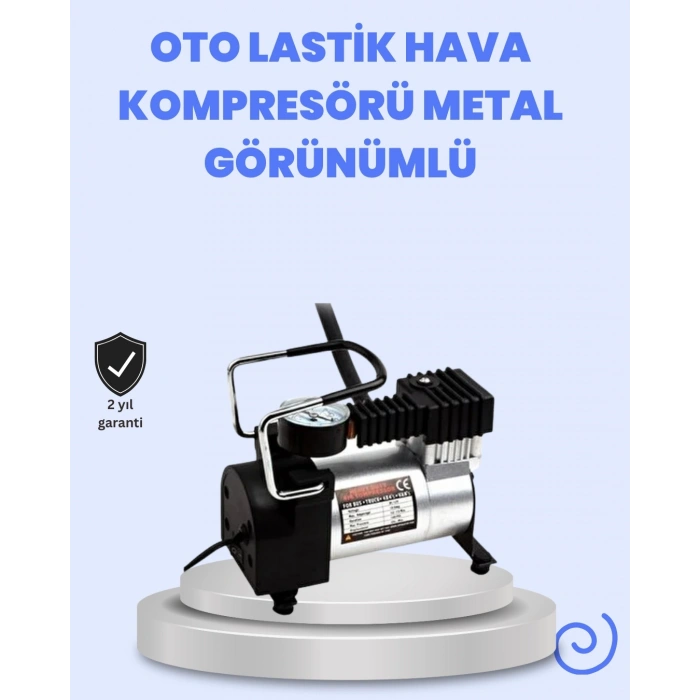 DC 12V Metal Ha Kompresörü Araç Lastik Şişirme 35L/Dk