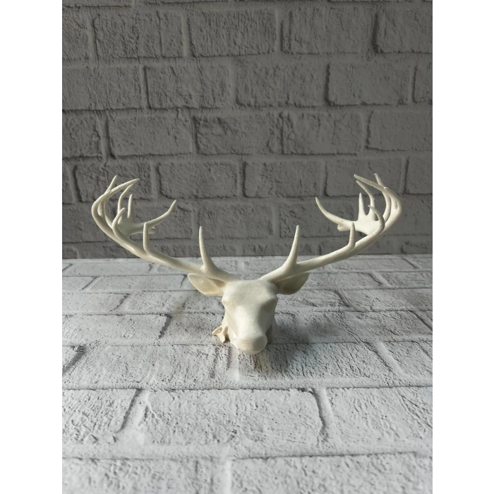Dekoratif Geyik Başı Heykel 25 cm Modern Minimal Tasarım