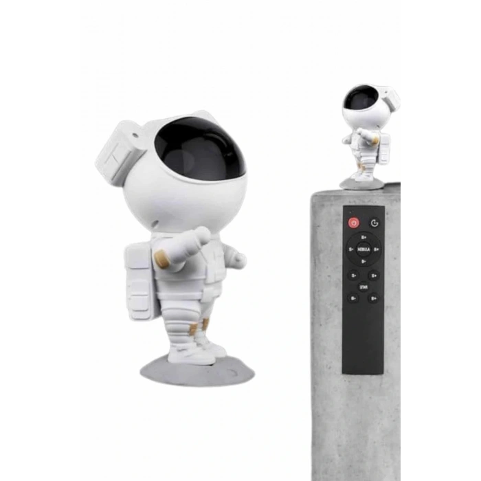 Gece Lambası Astronot Bluetooth Hoparlörlü Galaksi Işık Projektörü