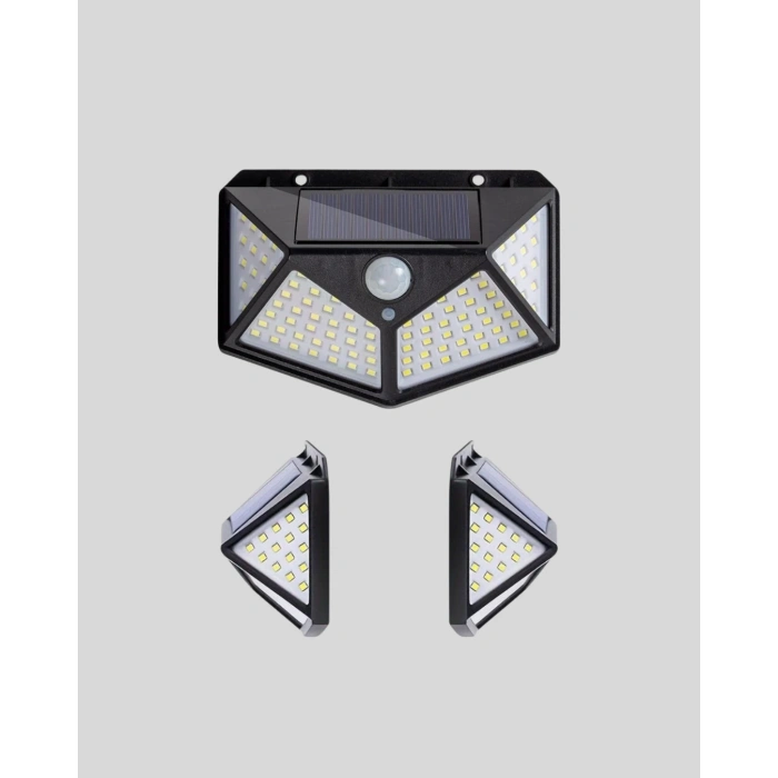 Güneş Enerjili Aydınlatma 100 LED Sensörlü Solar Dış Mekan Lamba