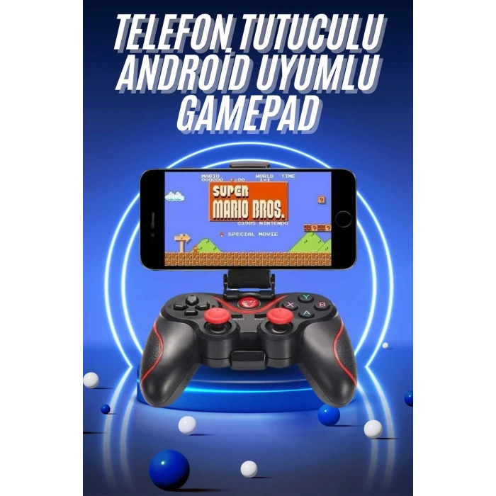 Joystik Gamepad Bluetooth Telefon Tutucu Oyun Kolu Telefon Android Uyumlu