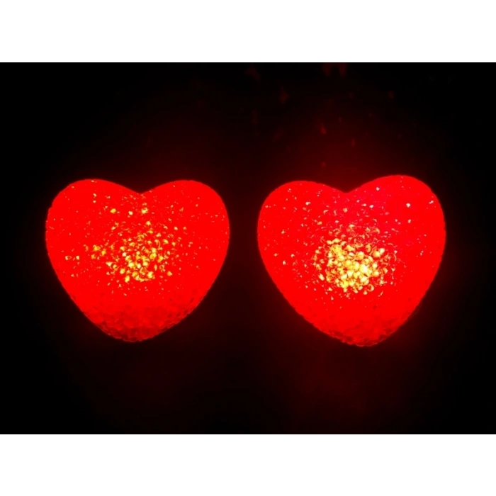Led Işıklı Kırmızı Kalp Gece Lambası
