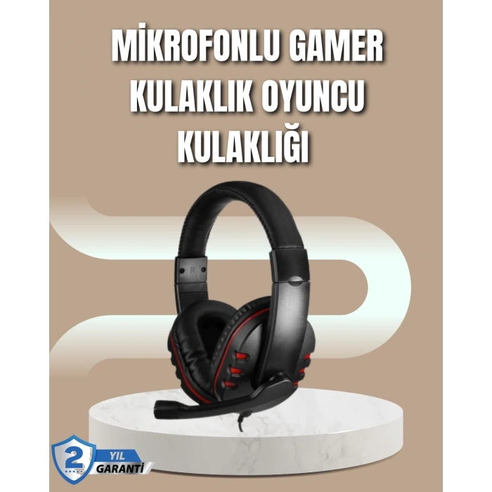 Mikrofonlu Oyun Kulaklığı – Mi Işıklı, Uzun Süre Konforlu Kullanım