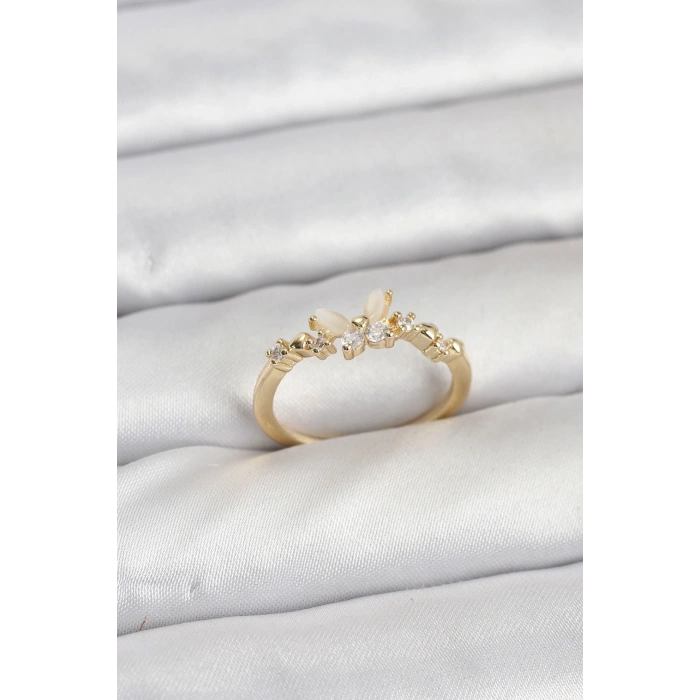 Model Gold Renk Pirinç Kadın Yüzük - TJ-BYK3921