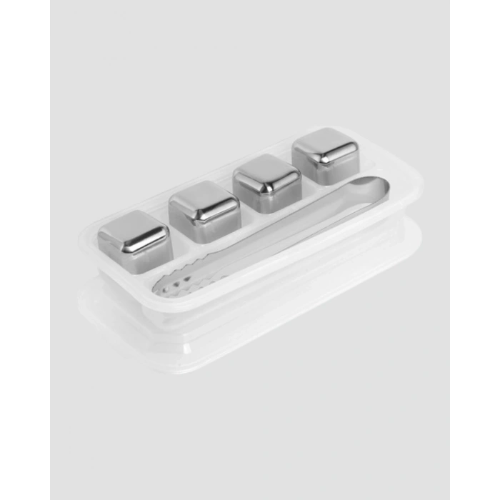 Paslanmaz Metal Buz Küpleri Seti Klipsli Sulandırmadan Soğutma Özellikli