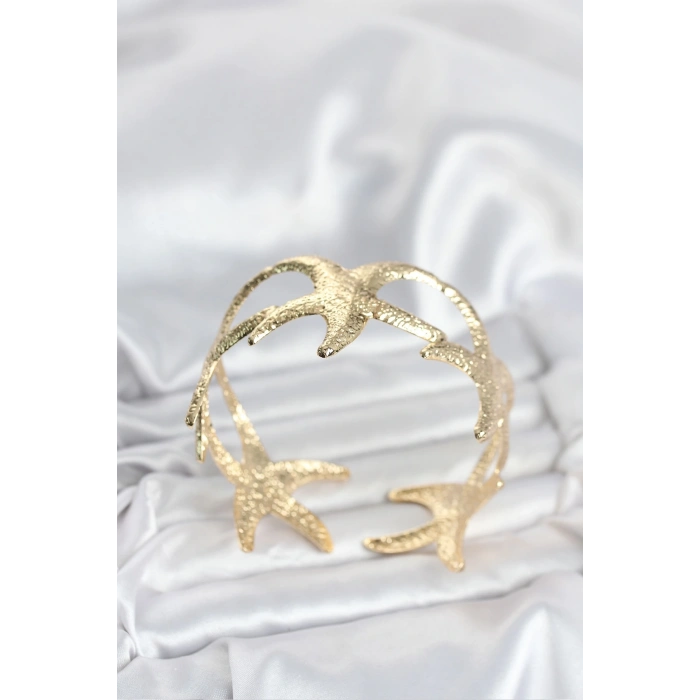 Pirinç Gold Renk Deniz Yıldızı Model Kadın Bileklik