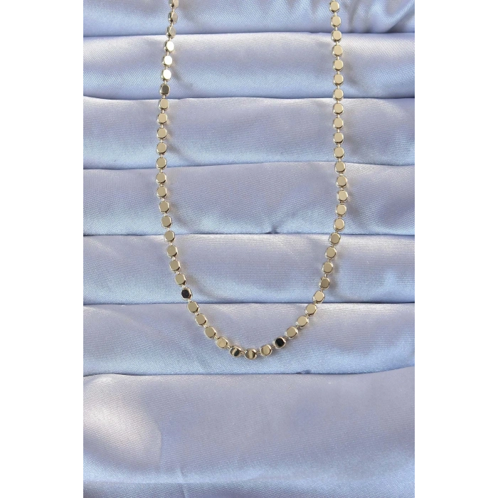 Pirinç Gold Renk Parçalı Ezme Kolye