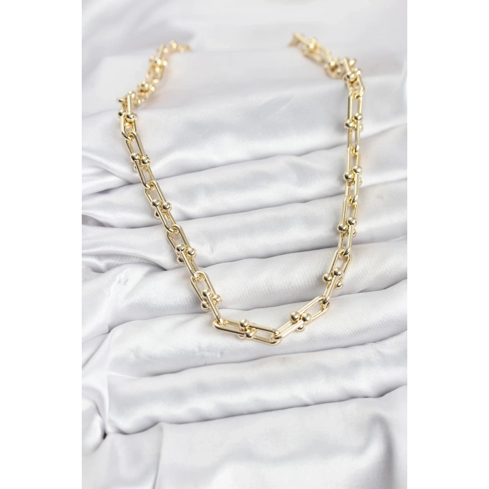 Pirinç Gold Renk Tifani Model Kadın Kolye