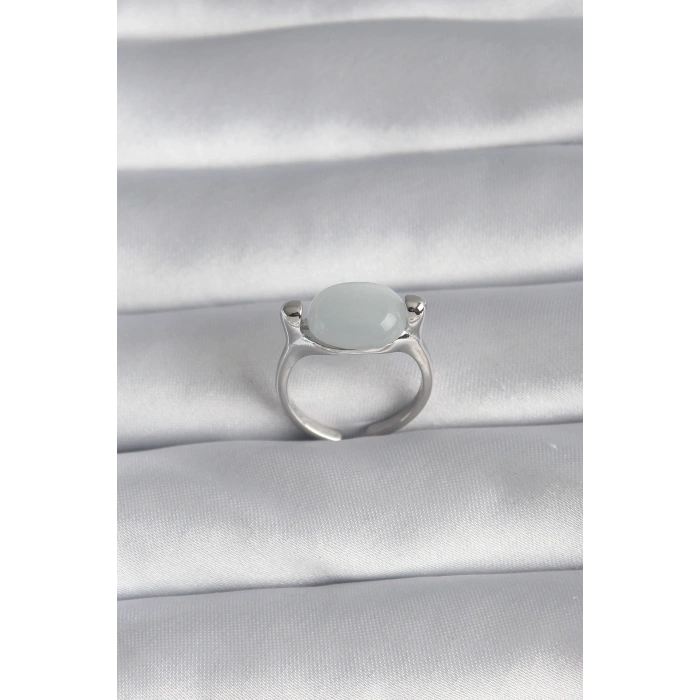 Pirinç Gümüş Renk Sedefli Kadın Yüzük - TJ-BYK3012