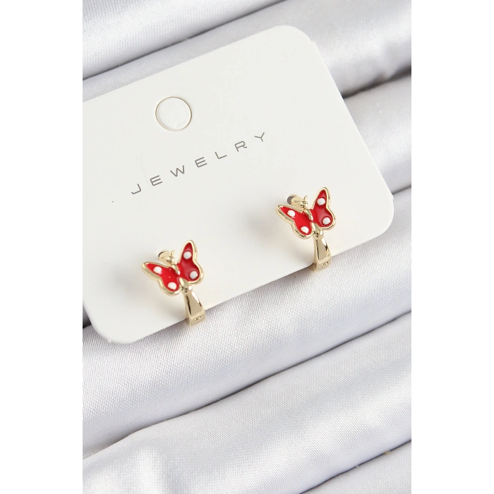 Pirinç Model Gold Renk Çocuk Küpe - TJ-BKP10907