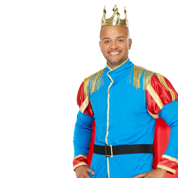 Plastik Kral Tacı Altın Renk Yetişkin Boy 55 cm