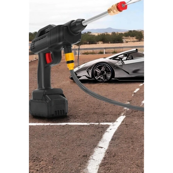Şarjlı Oto Yıkama Tabancası Su Basınçlı Hazneli Bataryalı