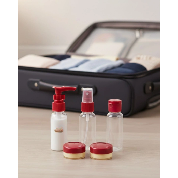 Seyahat İçin 5’li Şeffaf Kozmetik Organizer Seti