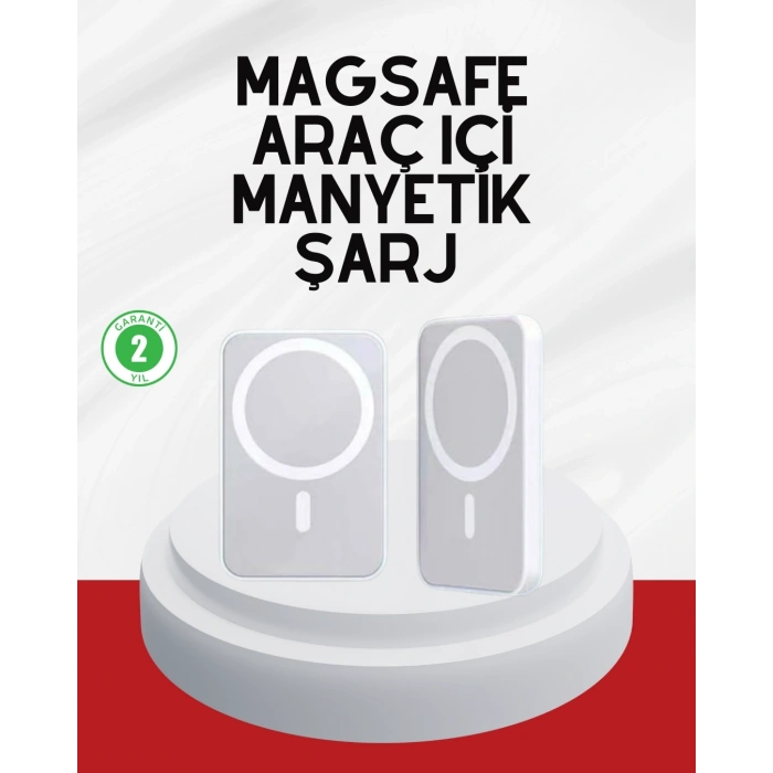 Şık Tasarımlı MagSafe Araç Telefon Tutucu Type-C Girişli