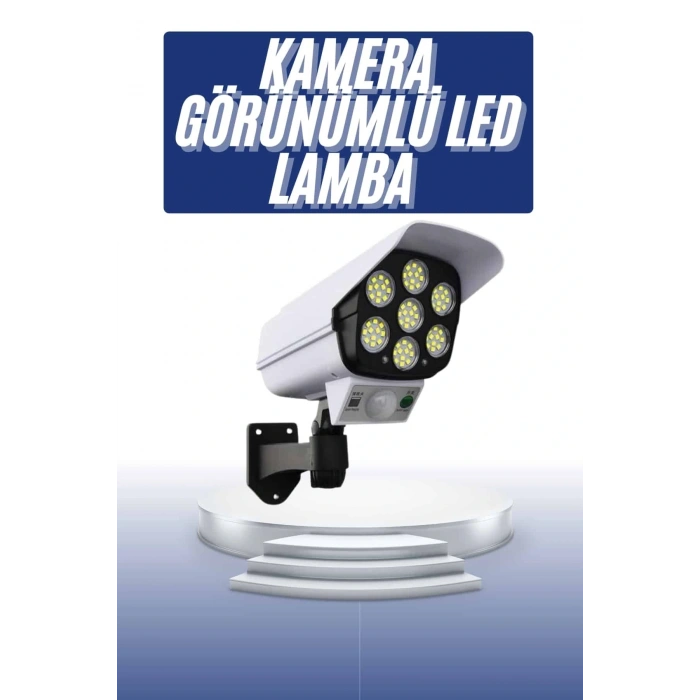 Solar Bahçe Lambası Uzaktan Kumandalı Kamera Görünümlü Hareket Sensörlü