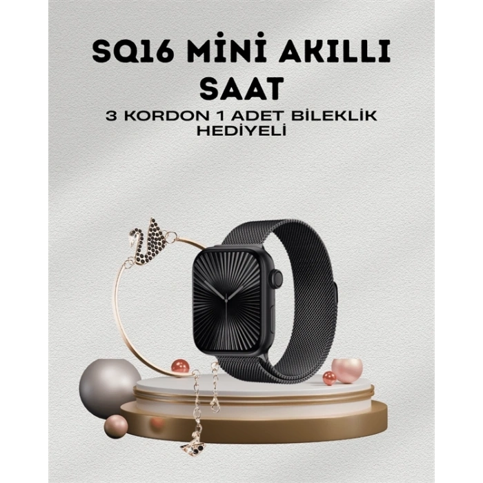 SQ-16 Mini Series 10 – Dokunmatik Akıllı Saat | Kalp Ritmi, SpO2, Uyku Takibi
