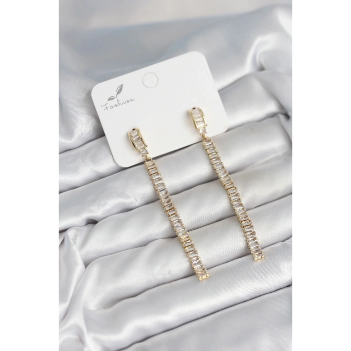 Su Yolu Baget Pirinç Kadın Küpe