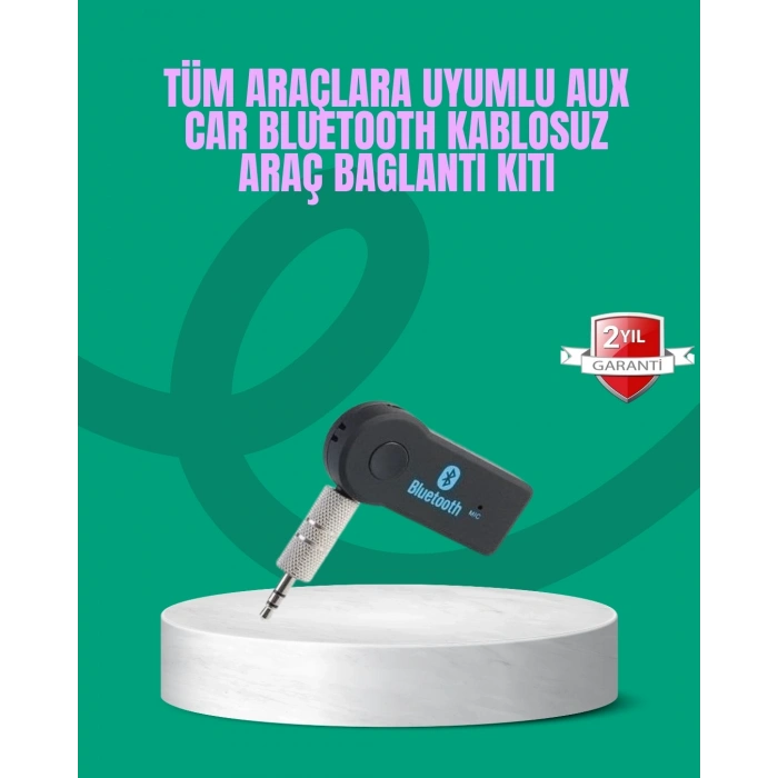 Taşınabilir Bluetooth AUX Araç Müzik ve Konuşma Kiti