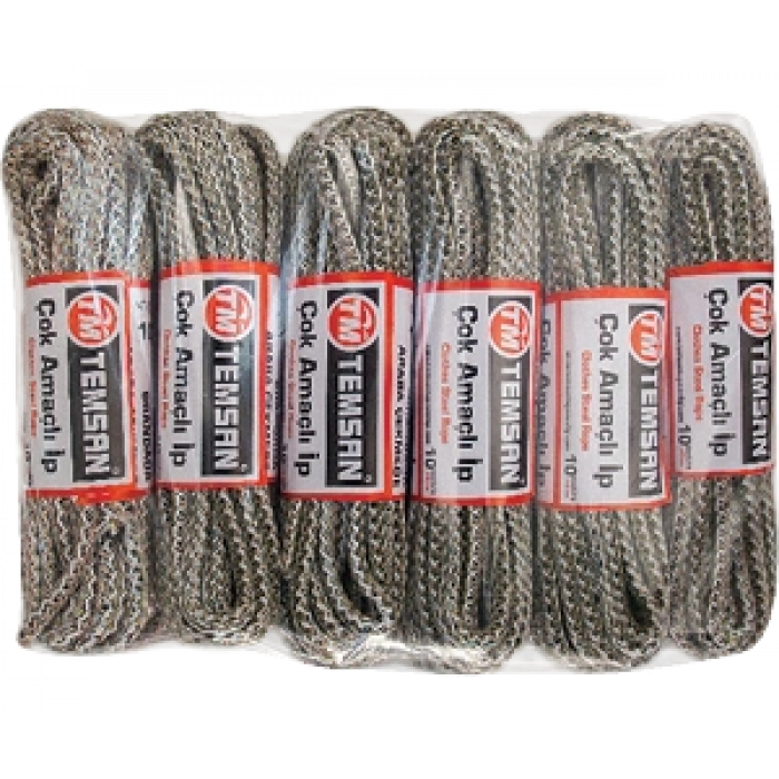 Temsan 10 mt Çok Amaçlı İp 12li