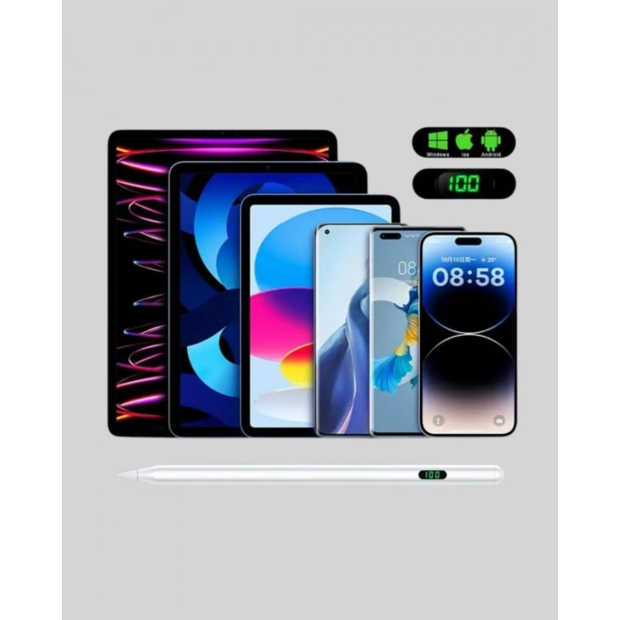 Type-C Şarjlı iPad Stylus Pen 10 Saat Dayanıklı Hassas Dokunmatik Kalem