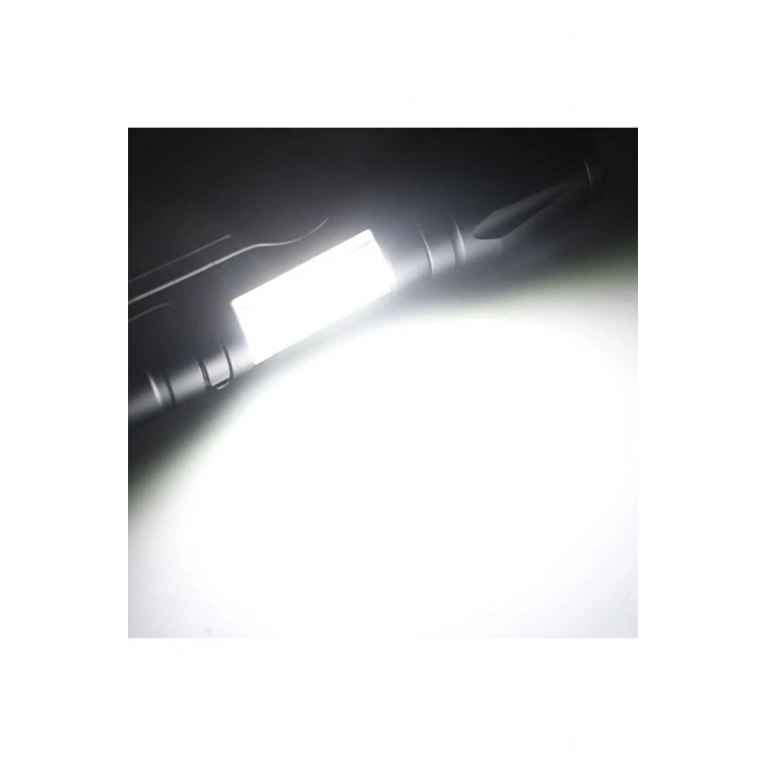 Ultra Çift Yönlü Güçlü Pilli Led El Feneri 2000 Lümen 6W Cob Led Su Geçirmez Zoomlu 3 Modlu