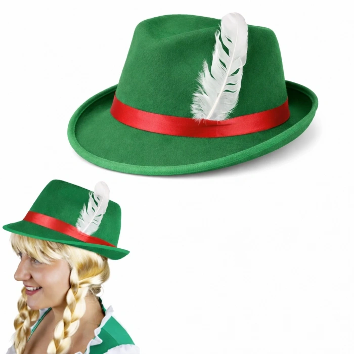 Yeşil Tüylü Alman Bavyera Şapkası