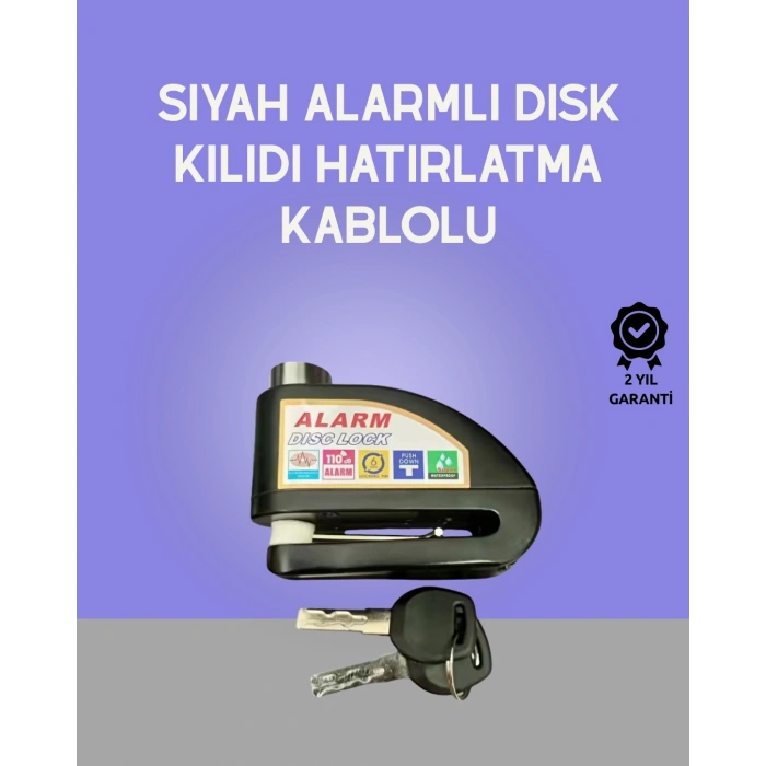 Yüksek Sesli 110dB Çelik Disk Kilidi Su Geçirmez