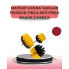 3 Parça Matkap Ucu Temizlik Fırçası Dayanıklı Naylon Kıllı