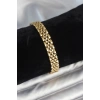 316L Çelik 9 mm Kalınlıkta Gold Renkli Erkek Bileklik