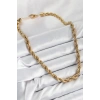 316L Çelik Burgu Model Gold Renk Kadın Kolye - TJ-BKO10485