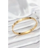 316L Çelik Gold Renk 65 mm Kadın Kelepçe Bileklik - TJ-BB7912