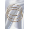 316L Çelik Gold Renk Dalgalı Model Bilezik Seti - TJ-BB6177