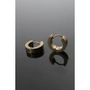316L Çelik Gold Renk Halka Model Çift Küpe