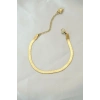 316L Çelik Gold Renk İtalyan Zincirli Bileklik - TJ-BB4103